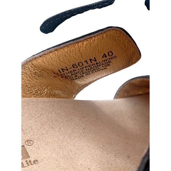 Alegria Womens Linn Blue Embroidered Floral Sandal LIN-601N Size 40 US 8-8.5 - Picture 9 of 13